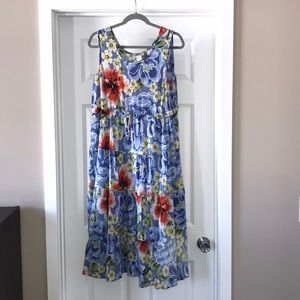 Floral tiered maxi dress